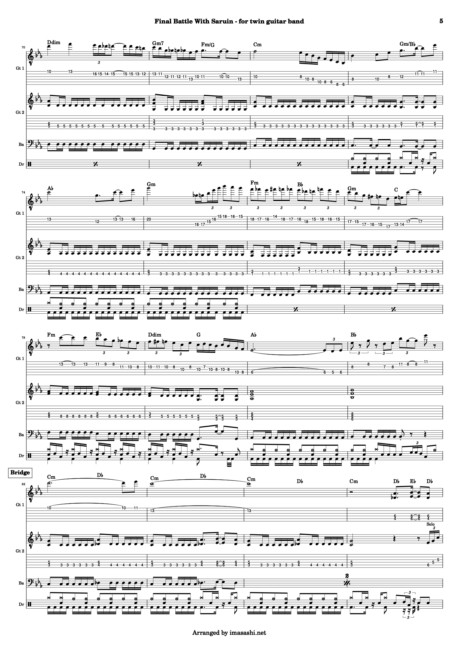 Final Battle with Saruin Score - 5/8