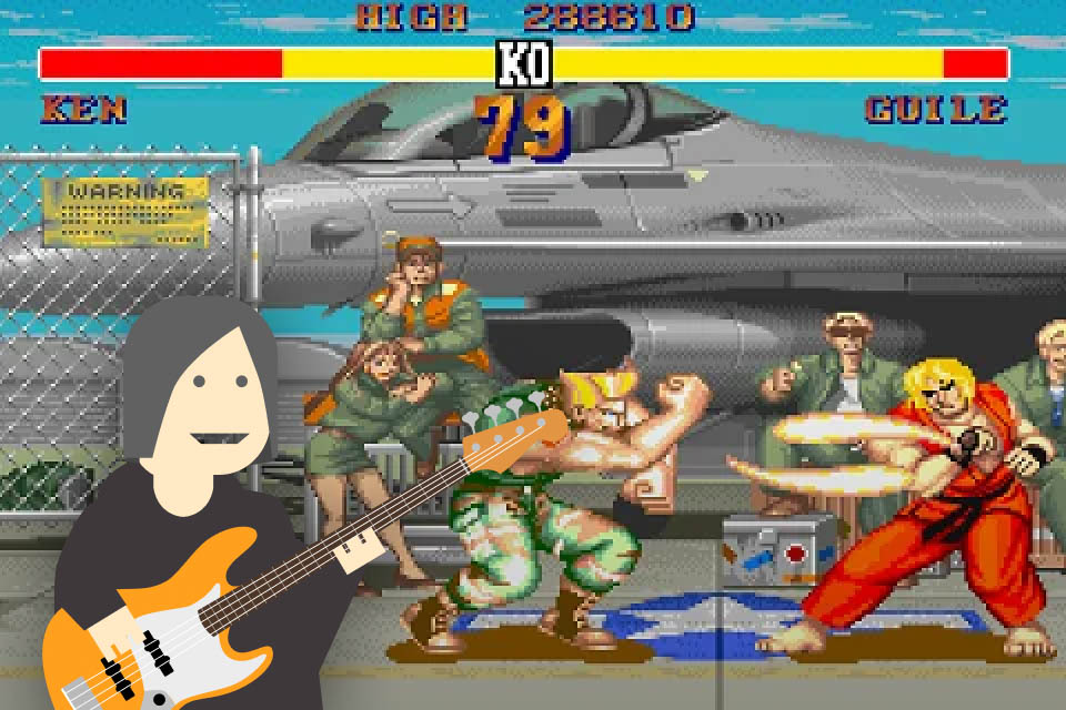 Guile Theme (Street Fighter II) for the rock session セッション曲としての『ガイルのテーマ』楽譜