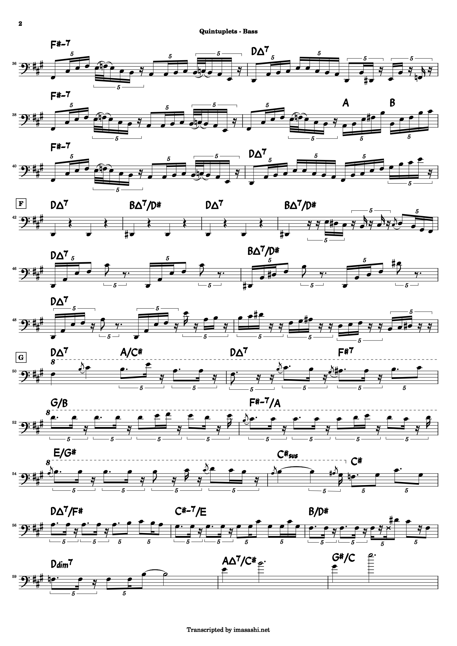 Quintuplets (Jesus Molina) Bass 2/3